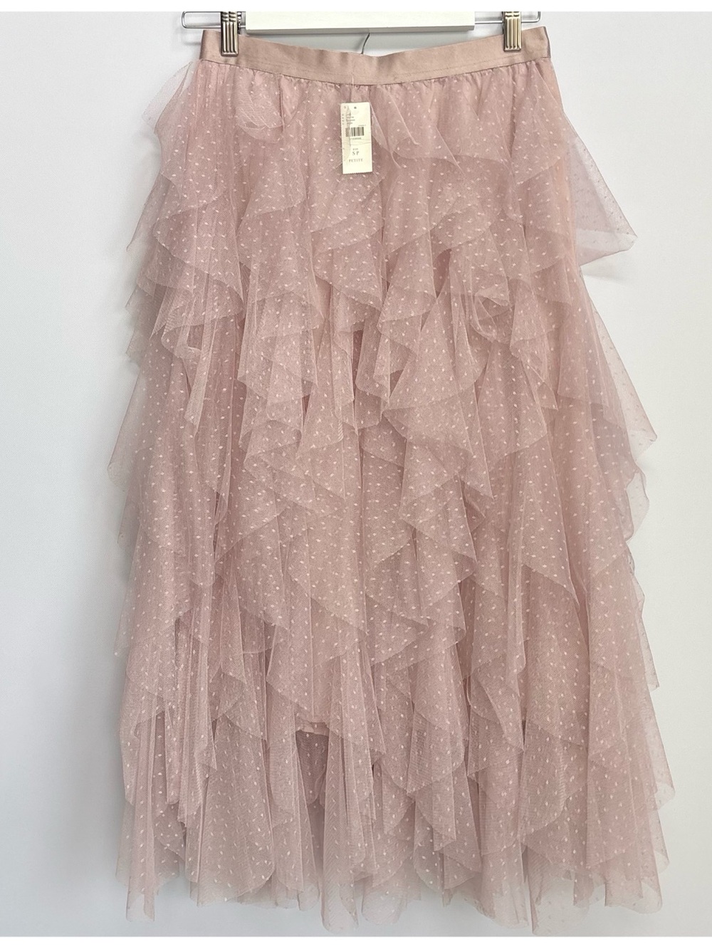 NWT Anthropologie The Cheri Ruffled Tulle Midi Skirt, S Petite - Picture 10 of 13